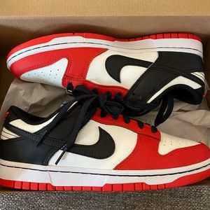 NEW Nike Dunk Low Retro EMB sail/black-black-Chile red Men’s 7.5 Women’s 9